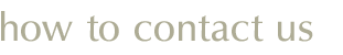 how to contact us